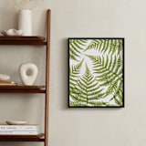 "Watercolor Fern Leaves" - Art Print in Grass Green by Helga Wigandt - In a Room