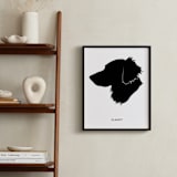 "Pet Silhouette: Custom Print with Text " - Custom Print in Black by Minted - In a Room