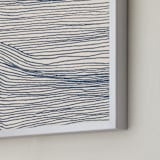 "Rolling Waves II" - Art Print in Deep Ocean by Jayne Alfieri - Frame Close-up