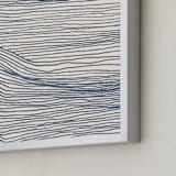 "Rolling Waves II" - Art Print in Deep Ocean by Jayne Alfieri - Frame Close-up