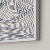 "Rolling Waves I" - Art Print in Deep Ocean by Jayne Alfieri - Frame Close-up