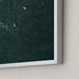 "Ride II" - Art Print in Teal by Shari Margolin - Frame Close-up