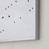 "Birds on a Wire" - Art Print in Black & White by Angela Thompson - Frame Close-up