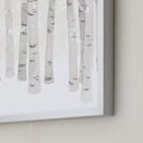 "Birch Woods in Winter" - Art Print in Ivory by Shannon Chen of Four Wet Feet Studio - Frame Close-up