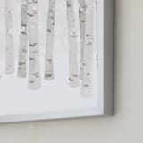 "Birch Woods in Winter" - Art Print in Ivory by Shannon Chen of Four Wet Feet Studio - Frame Close-up