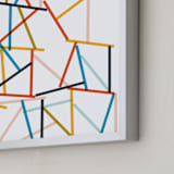 "Harmony in Chaos" - Art Print in Vibrant Orange by Oscar and Emma - Karly Depew - Frame Close-up