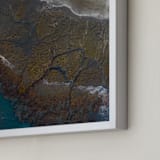 "Making Tracks" - Art Print in Sea Blue by Alaric Yanos - Frame Close-up