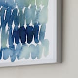 "Scribbles in Blue" - Art Print in Indigo by Yao Cheng Design - Frame Close-up