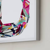 "Collage letter D" - Art Print in Deep pink by Kiana Lee - Frame Close-up