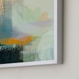 "Willow Grass" - Art Print in willow blue by AlisonJerry - Frame Close-up