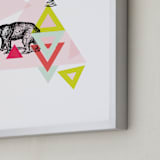 "Bear Geo" - Art Print in Dusty Pink by Lady Noble - Frame Close-up