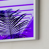 "Electric Palm" - Art Print in Electric Violet by AMANDA LOMAX - Frame Close-up