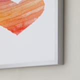 "Heart Stripes Gradient" - Art Print in Sunrise by Belia Simm - Frame Close-up