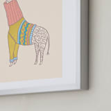 "Fiesta Turtleneck" - Art Print in Tutti Fruiti by Meg Gleason - Frame Close-up