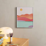 "Looking Far West" - Art Print in Pink Blush by sue prue - In a Room