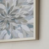 "Muted Lotus" - Art Print in Slate Blue by Corrina Reid - Frame Close-up