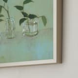 "Still Growing II" - Art Print in Pale Sage by Sonal Nathwani - Frame Close-up