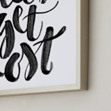 "Let's Get Lost" - Art Print in Painted Black by Sam Dubeau - Frame Close-up