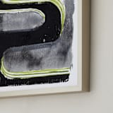 "Part of the fun 4" - Art Print in Fluid Green by Bethania Lima - Frame Close-up