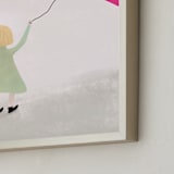 "Lasso the rainbow I" - Art Print in Rainbow pink by Maja Cunningham - Frame Close-up