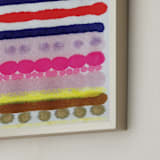 "Linked No 3" - Art Print in Ruby Red by HAPI ART - Frame Close-up