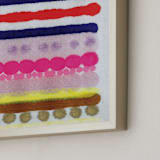 "Linked No 3" - Art Print in Ruby Red by HAPI ART - Frame Close-up