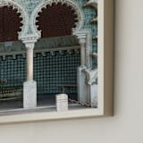 "Fonte Mourisca" - Art Print in Teal by Heather Deffense - Frame Close-up