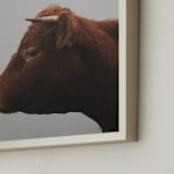 "Isla" - Art Print in Moody Grey by Amy Carroll - Frame Close-up