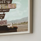 "Valley Motel" - Art Print in Mist by Elky Ink - Frame Close-up