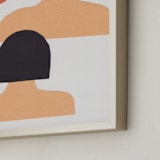 "Two Sisters" - Art Print in Summer sun orange by Elliot Stokes - Frame Close-up