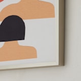 "Two Sisters" - Art Print in Summer sun orange by Elliot Stokes - Frame Close-up