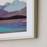 "Peaceful Valley" - Art Print in Mountain Mist by Field and Sky - Frame Close-up