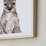 "Baby Kangaroo" - Art Print in hazelnut by Cass Loh - Frame Close-up