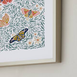 "Secret Garden" - Art Print in Leaf by Britt Mills - Frame Close-up
