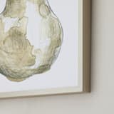 "Eat More Fruits - Pear" - Art Print in Neutral Beige by Susanne Kasielke - Frame Close-up