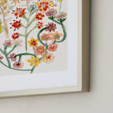 "Entangled flowers" - Art Print in yellow flowers by Bethania Lima - Frame Close-up