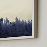"Treeline 2, Coastal fog" - Art Print in Yellow Straw by Jacquelyn Sloane Siklos - Frame Close-up