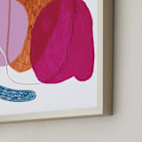 "Abstract Shape Study I" - Art Print in Funky Pink by Becca Robinson - Frame Close-up