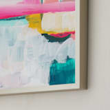 "This Magic Moment" - Art Print in cool blue by Karyn Denten - Frame Close-up
