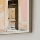 "Défense D'afficher, Marseille" - Art Print in Pale Peach by Jacquelyn Sloane Siklos - Frame Close-up