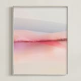 "Sailors Delight" - Art Print in Pink Skies by Karen Kardatzke - Framed