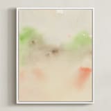 "A Secret Garden II" - Art Print in Beige by M Gloria Hunter - Framed Canvas