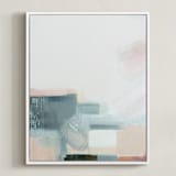 "Sunset Ridge ll" - Art Print in sunset blush by AlisonJerry - Framed Canvas