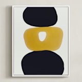 "New Dance" - Art Print in Ochre by Deborah Velasquez - Framed Canvas