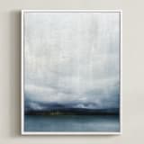 "Distant Light" - Art Print in misty morn by Brian Sostrom - Framed Canvas