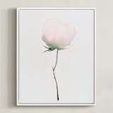"Budding Peony" - Art Print in Pale Peony by jinseikou - Framed Canvas
