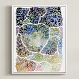 "freckle topography" - Art Print in Steel Blue by Kelly Place - Framed Canvas