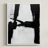"Gentle Embrace" - Art Print in Black and White by Ilana Greenberg - Framed Canvas