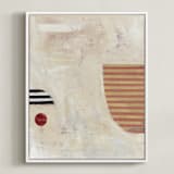 "DROP THE BALL" - Art Print in Cream by Keren Toledano - Framed Canvas