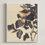 "Young Fig" - Art Print in Cream by Laura Condouris - Framed Canvas